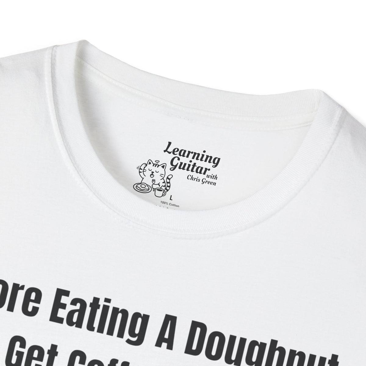 Funny Music Theory “Order of Flats” T-Shirt: Before Eating A Doughnut Get Coffee First