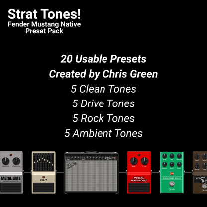 Strat Tones! Fender Mustang Native Preset Pack