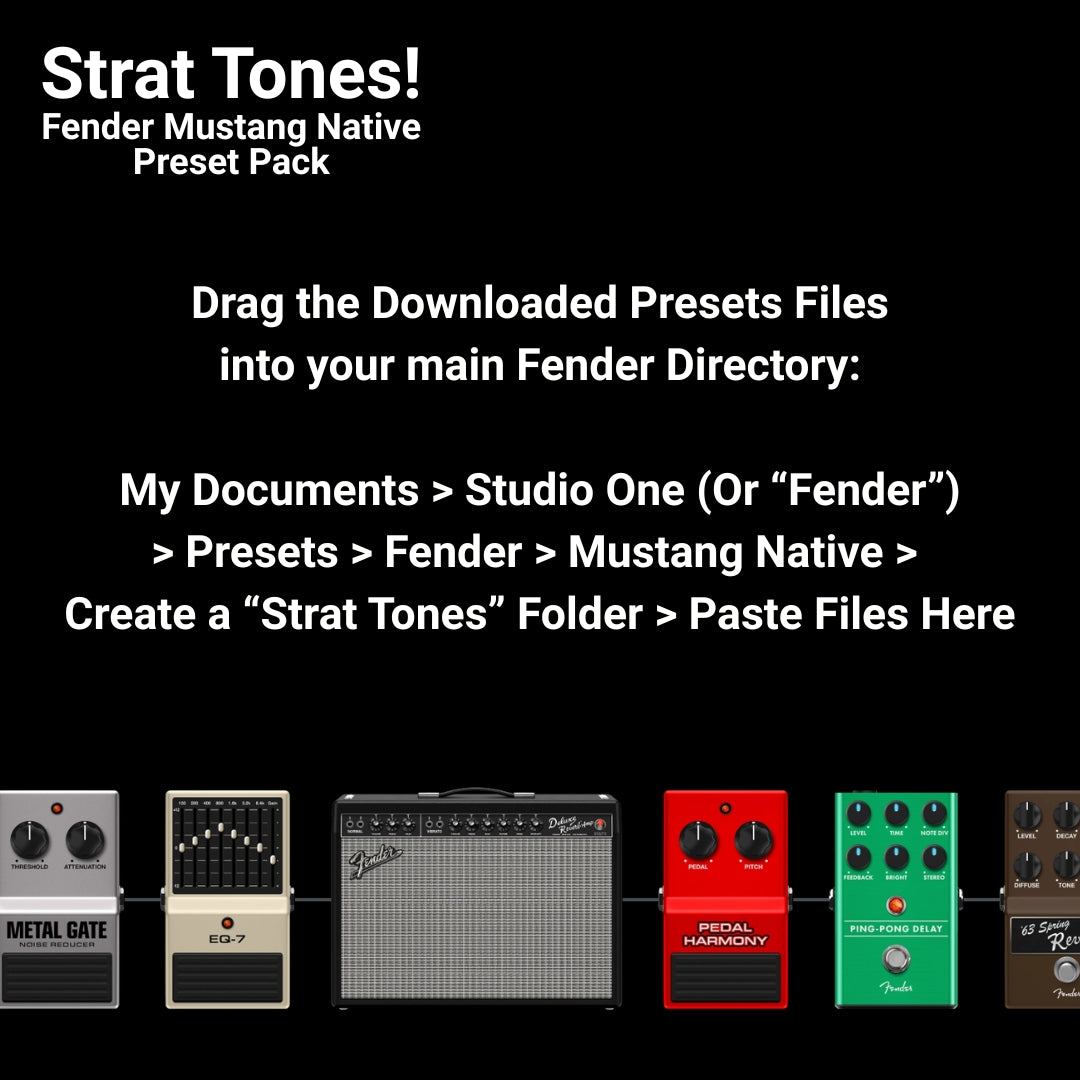 Strat Tones! Fender Mustang Native Preset Pack