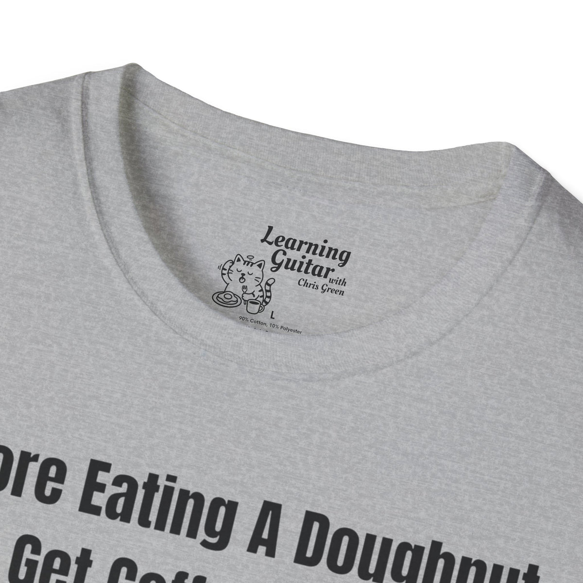 Funny Music Theory “Order of Flats” T-Shirt: Before Eating A Doughnut Get Coffee First