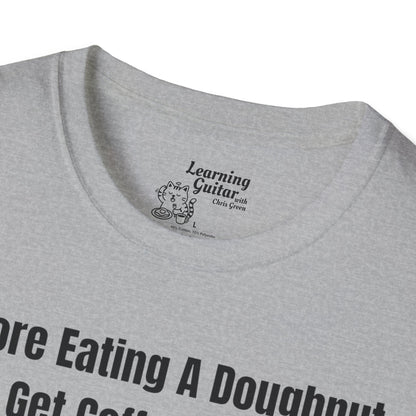 Funny Music Theory “Order of Flats” T-Shirt: Before Eating A Doughnut Get Coffee First