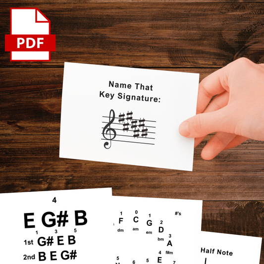 Printable Music Theory Flash Cards