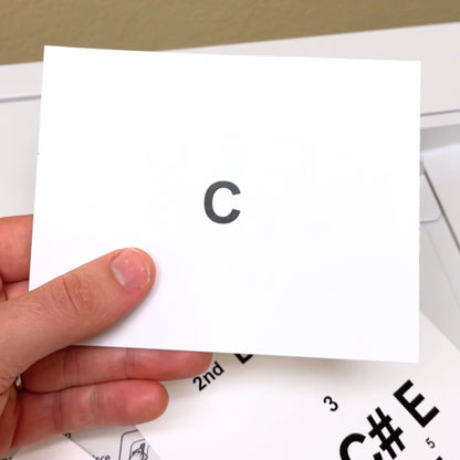 Printable Major Triad Flash Cards for Musicians