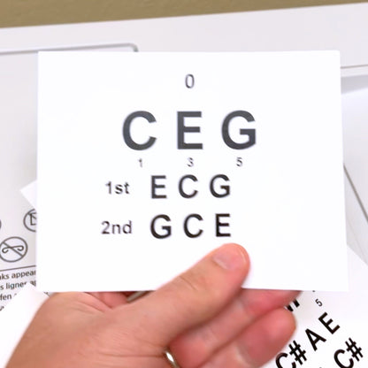 Printable Major Triad Flash Cards for Musicians